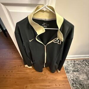 Nike men’s  Black and gold dri fit Jacket